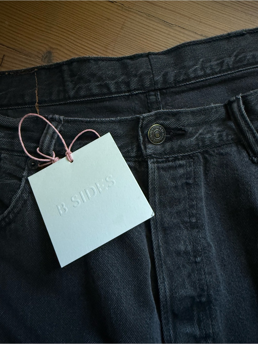 B SIDES Vintage Lasso Wide-Leg Jeans Black Sz 29 NWT - Picture 5 of 11